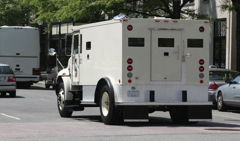 armored bank truck guard