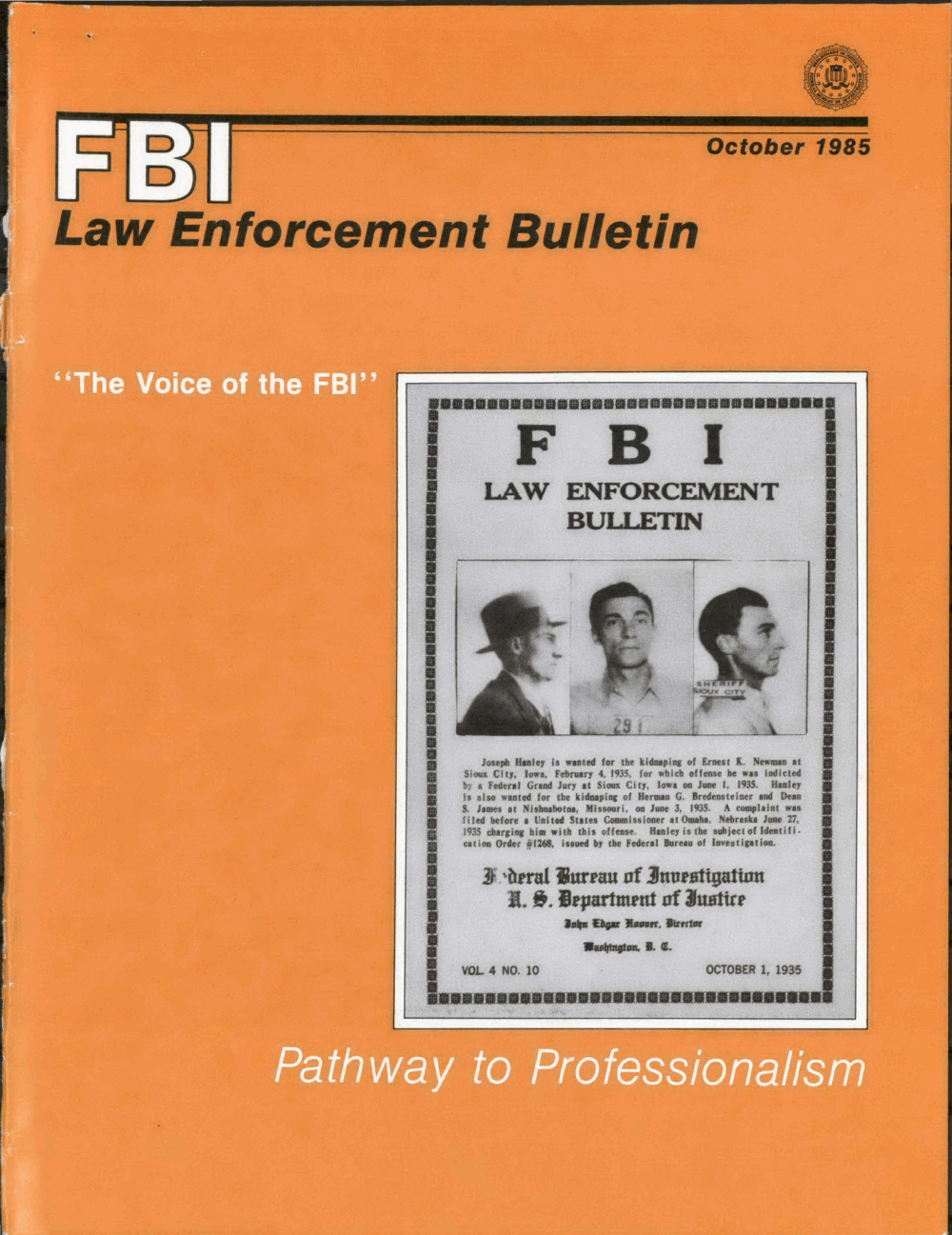 FBI Law Enforcement Bulletin October 1985 — LEB