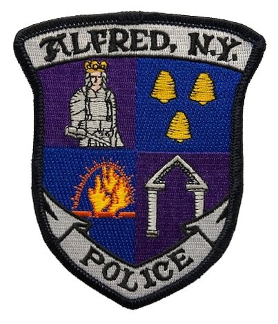 The shoulder patch of the Alfred, New York, Police Department.