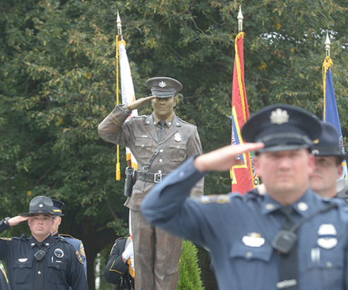 This memorial pays homage to 11 law enforcement officers killed in the line of duty serving the people of Cumberland County and provides a fitting tribute to their memory.