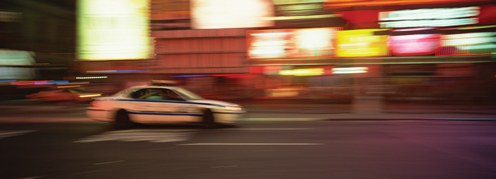 Blurred Police Car