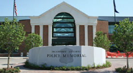 The memorial is dedicated to the department’s only two officers killed in the line of duty.