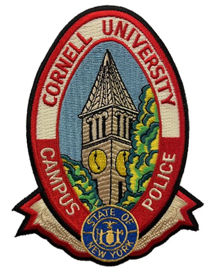 Cornell University Police Department, Ithaca, New York
The patch of the Cornell University Police Department features a historic campus icon — McGraw Tower.
