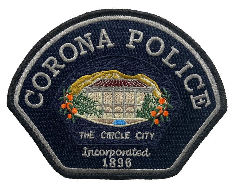The shoulder patch of the Corona, California, Police Department.
