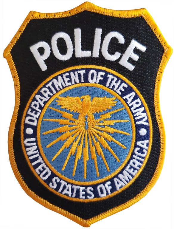 The shoulder patch of the Department of the Army Police.