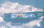 Drug boat seized on October 18, 2007 in the Eastern Pacific with 59 bales.