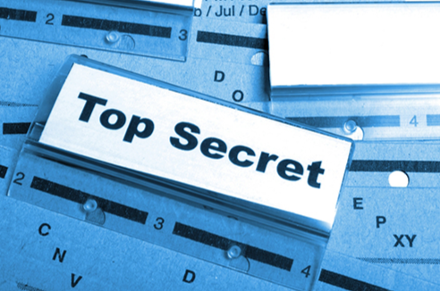 Top Secret Tab (Stock Image)