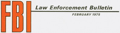 FBI Law Enforcement Bulletin Logo in 1975