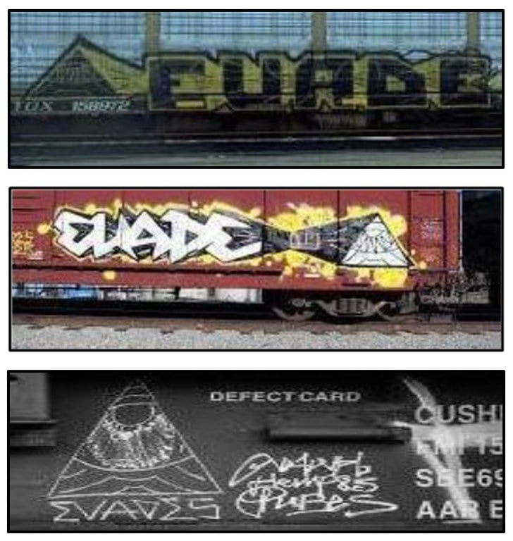 Images of graffiti on several different freight trains was analyzed by TAG to assist law enforcement in finding the perpetrator.