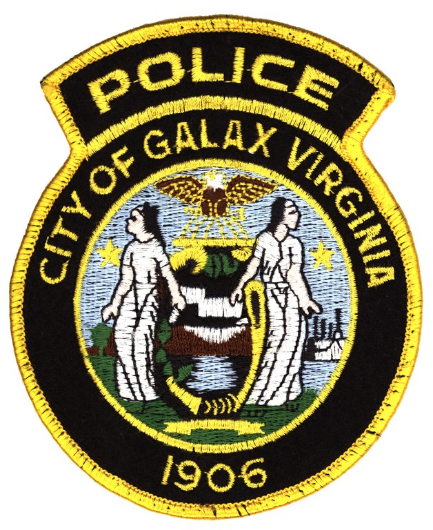 A scanned image of the Galax, Virginia, Police Department shoulder patch.