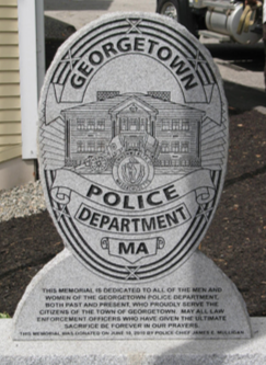 Georgetown Police Department Memorial in Massachusetts
