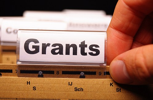 Grants File Label (Stock Image)