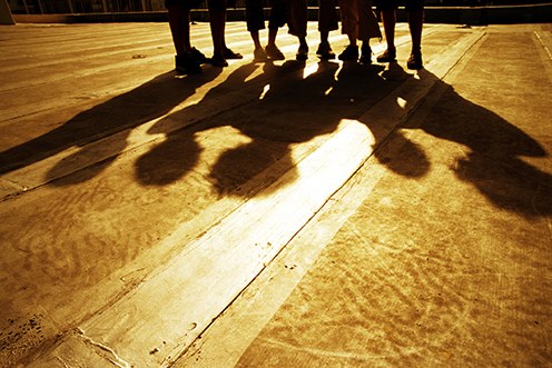 Group Standing Outside (Stock Image)