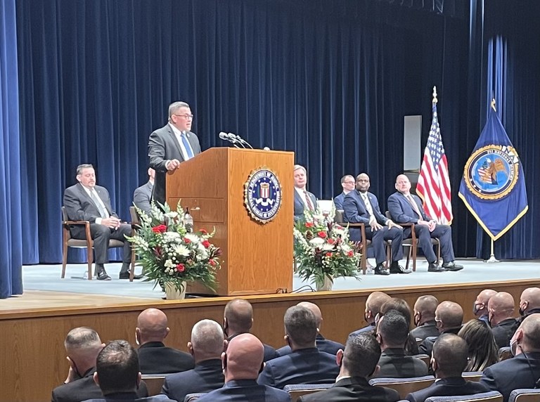 An image of the FBI National Academy Session 280 graduation.