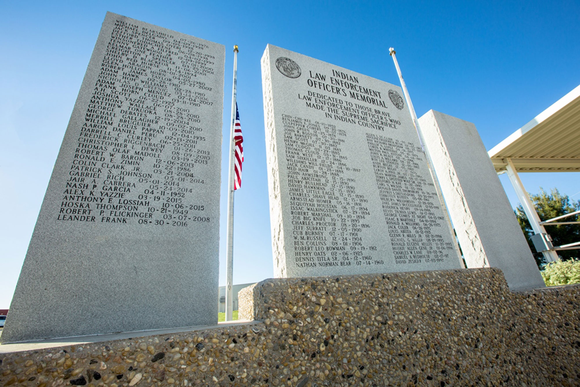 Indian Country Law Enforcement Memorial - Close Up View