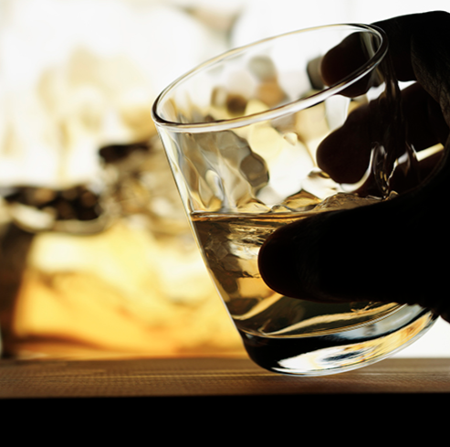 Hard Alcohol in a Glass (Stock Image)