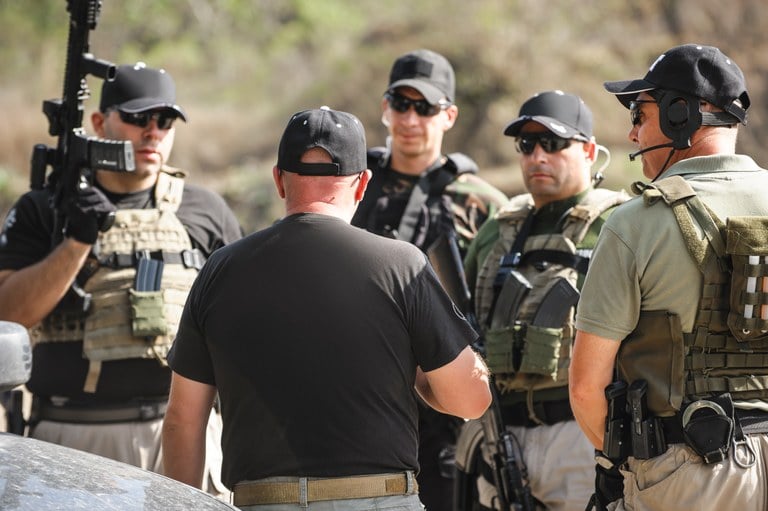 A stock image of a police crisis team.