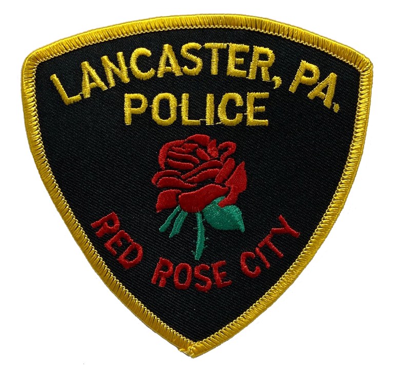 The shoulder patch of the Lancaster, Pennsylvania, Bureau of Police.