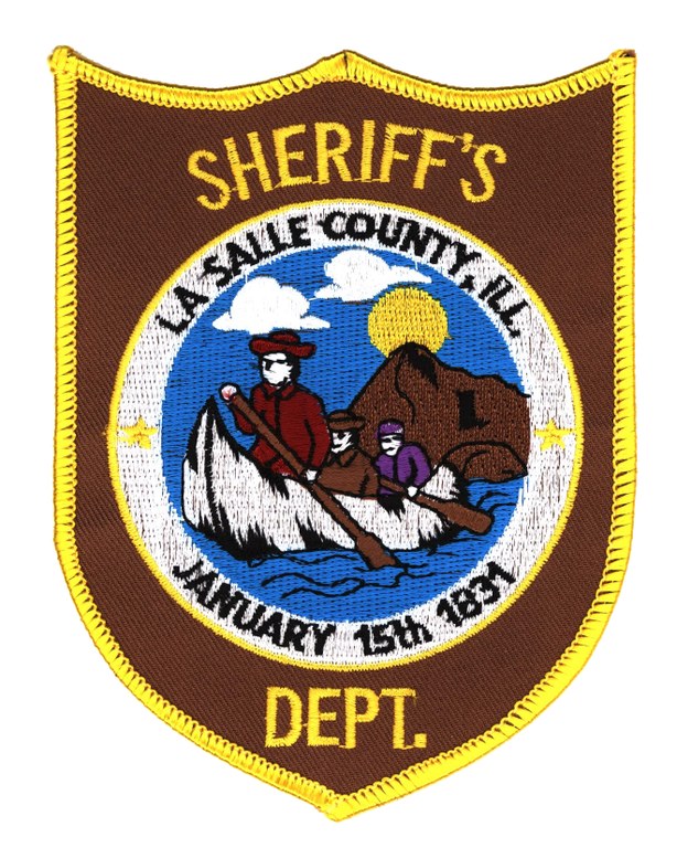 A scanned image of the LaSalle County, Illinois, Sheriff's Department's shoulder patch.