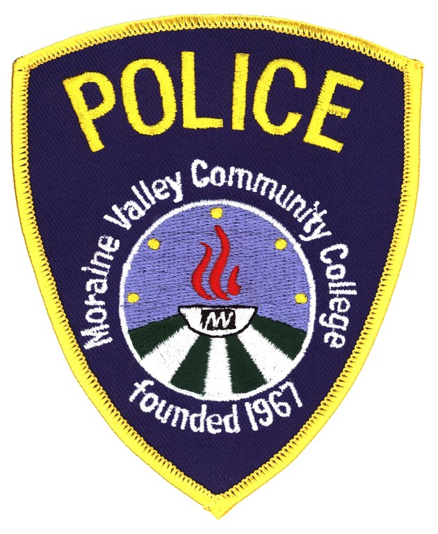 The shoulder patch of the Moraine Valley Community College Police Department.