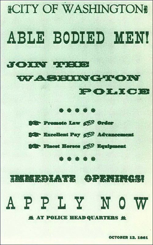1861 MPD Recruitment Poster
