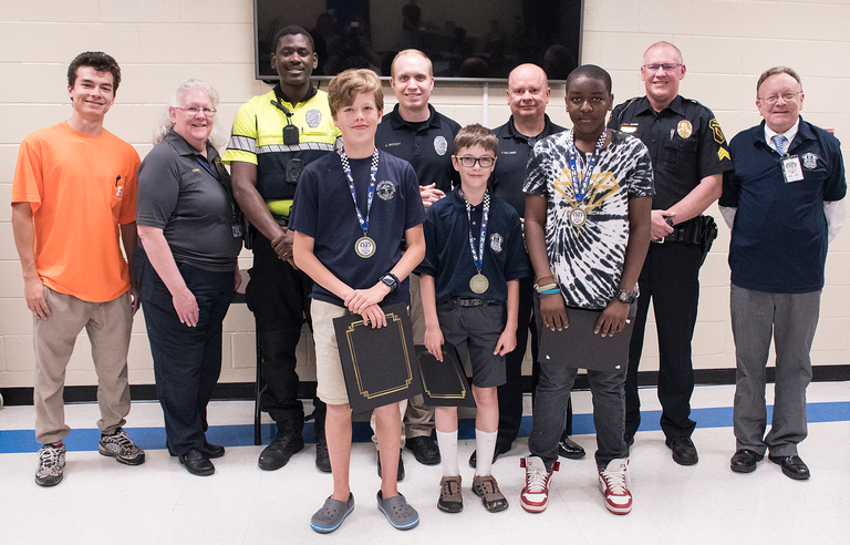 A group photo of officers and participants of the New Bern Noble Knights Chess Club.
