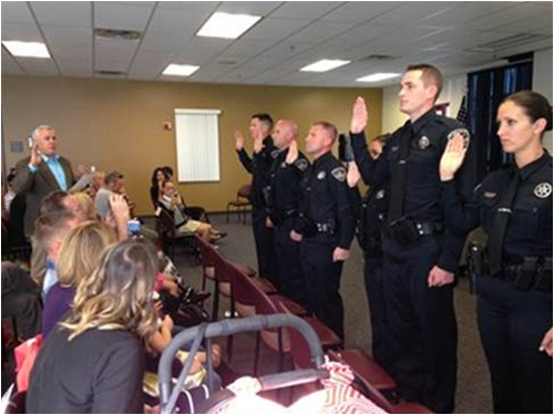 Police Officers Being Sworn In