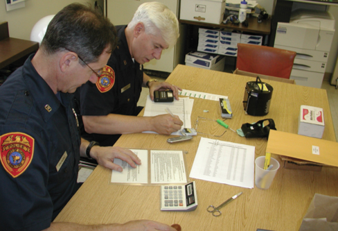 Officers Calibrate Personal Radiation Detectors