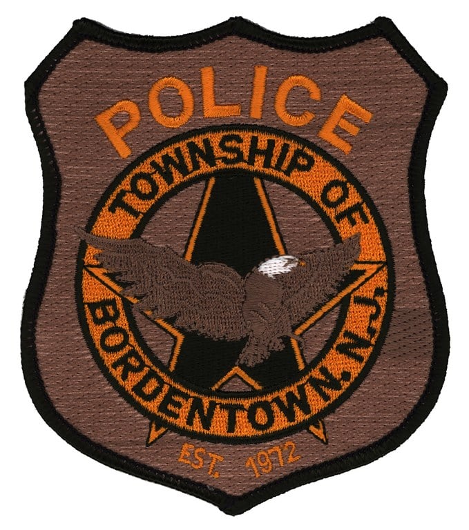 A scanned image of the Bordentown Township, New Jersey, police department patch.