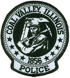 The black-and-white patch of the Coal Valley, Illinois, Police Department prominently features a coal miner standing at the opening of a mine. Coal Valley was incorporated in 1856 and named after the Coal Valley Mining Company, formed locally that year. From its inception to the mid-1870s, the village experienced a coal mining boom, with many other mining companies moving in. Though the mines have been closed since 1942, Coal Valley is proud of its rich heritage.
