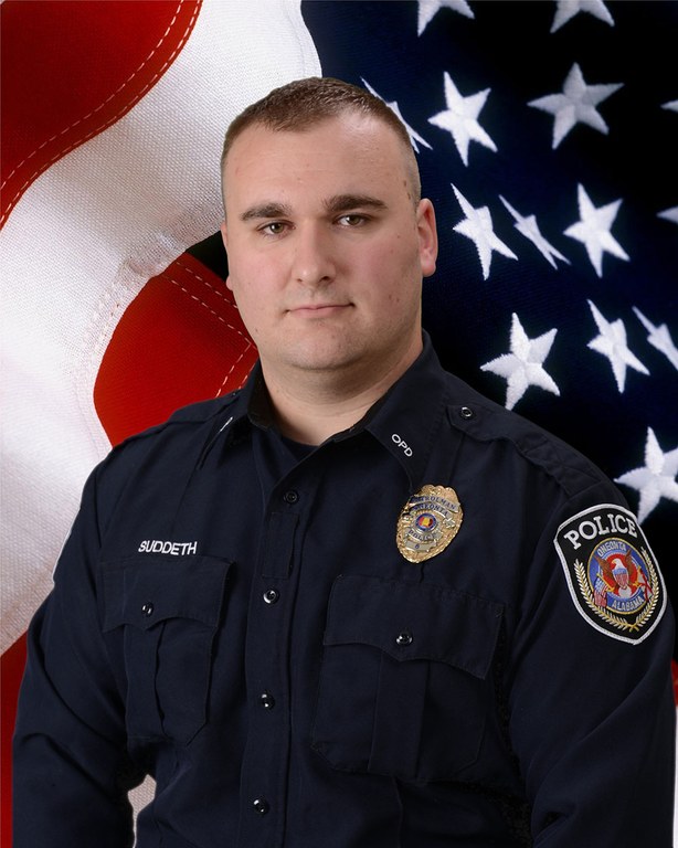Photo of Patrolman Matthew Suddeth of the Oneonta, Alabama, Police Department.