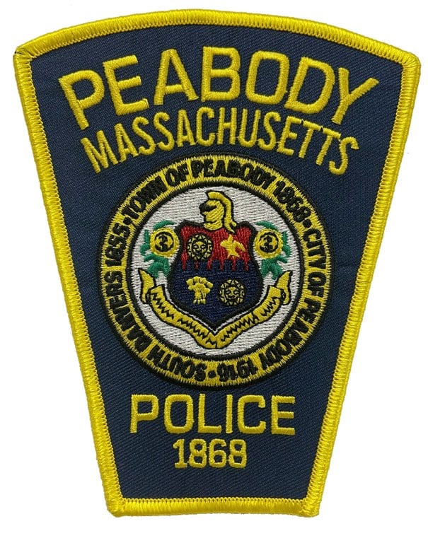 The shoulder patch of the Peabody, Massachusetts, Police Department.
