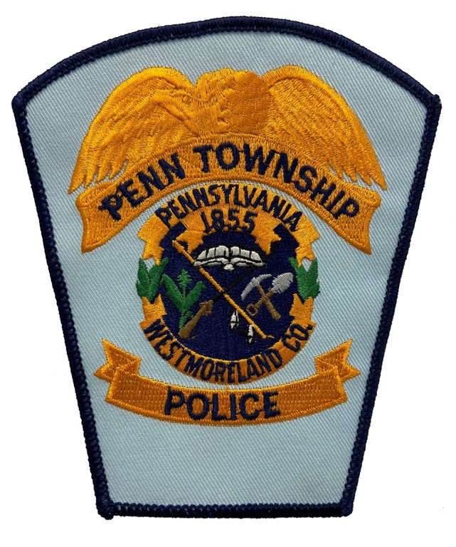 The Penn Township, Pennsylvania, Police Department patch features symbols of the community it serves.