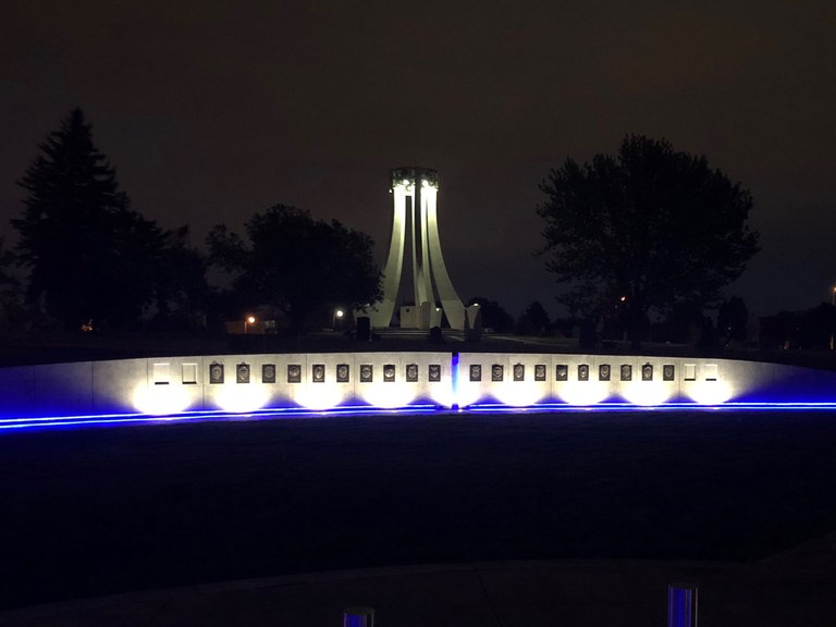 Pikes Peak Region Peace Officers' Memorial Night View