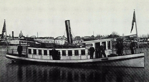 The “Joe Blackburn,” an 87-foot police patrol boat purchased in 1886 for Potomac River harbor policing in the District of Columbia.