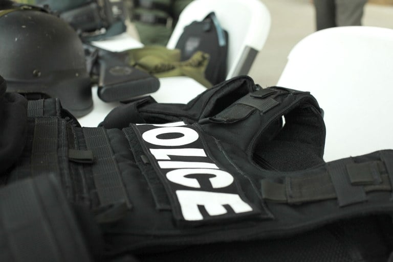 A stock image of a police SWAT vest.