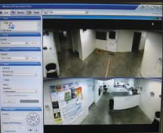 Screenshot of Surveillance Camera Views