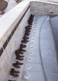 Row of Boots at Law Enforcement Memorial in Sedgwick County Kansas