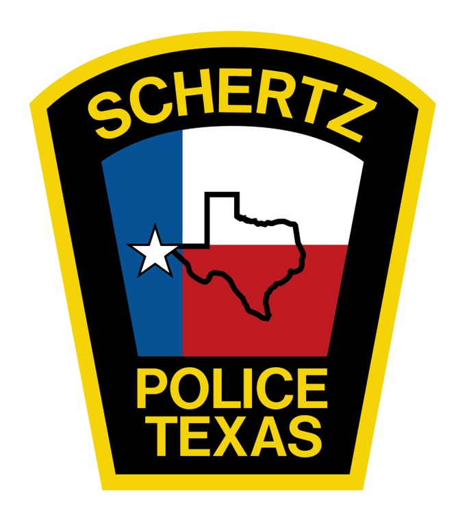 The shoulder patch of the Schertz, Texas, Police Department.