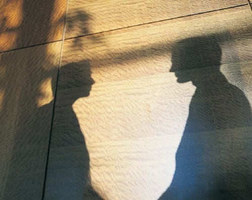 Shadow of Two People Shaking Hands (Stock Image)