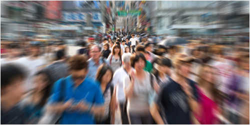 Blurred Crowd of People (Stock Image)