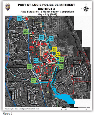 Port St. Lucie Auto Burglaries Map