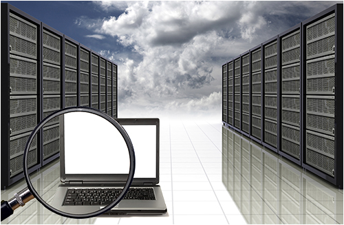 Server Farm in the Cloud (Stock Image)