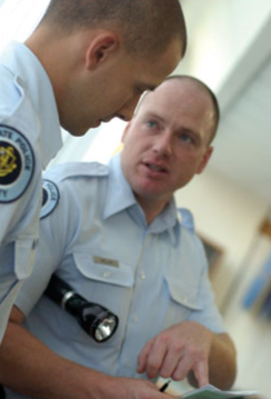 Two Officers Talking