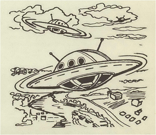 flying saucer sketch