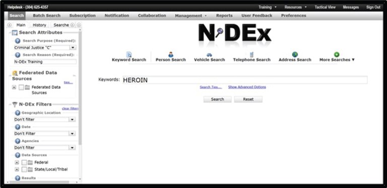 N-DEx Screenshot 1