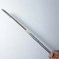 Offenders may attempt to use this metal device that appears to be an ordinary walking cane. but features a removable shaft containing a knife blade.