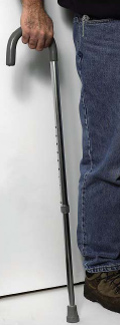 Offenders may attempt to use this metal device that appears to be an ordinary walking cane but features a removable shaft containing a knife blade.
