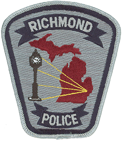 richmond police michigan department leb patch logo